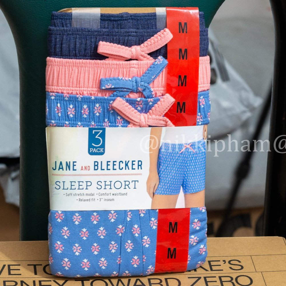 Jane Bleecker sleep short women  3 pack in Blue